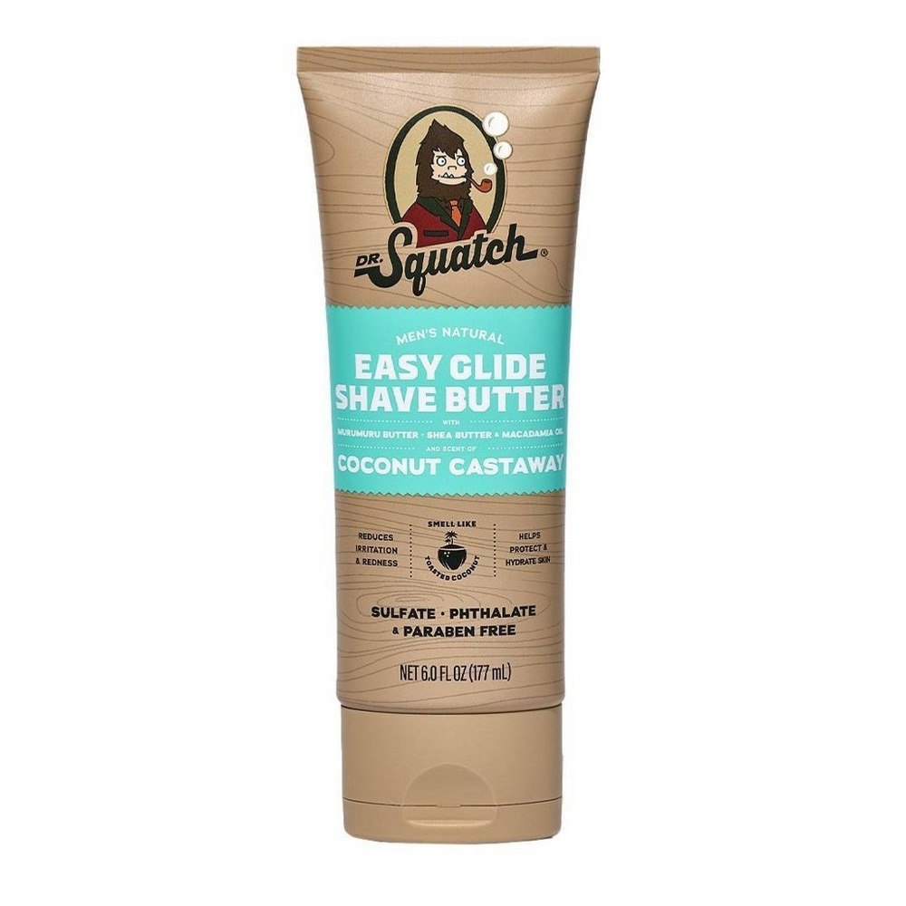 Dr Squatch Easy Glide Shave Butter Coconut Castaway 6fl.oz Moisturizing Butter